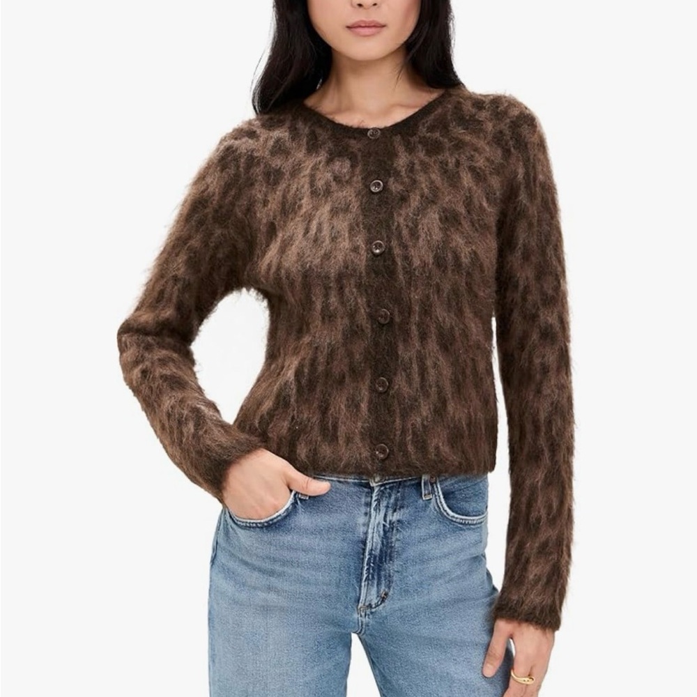 Astr Brown Leopard Print Cardigan